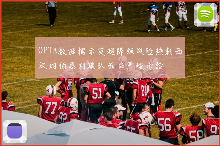 OPTA数据揭示英超降级风险热刺西汉姆伯恩利狼队面临严峻考验